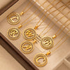 Stainless Steel Letter Pendant Necklace With Zirconia Design