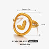 Stainless Steel Letter Ring For Ladies With Electroplating Hip Hop Style