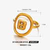 Stainless Steel Letter Ring For Ladies With Electroplating Hip Hop Style