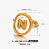 Stainless Steel Letter Ring For Ladies With Electroplating Hip Hop Style