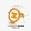 Stainless Steel Letter Ring For Ladies With Electroplating Hip Hop Style
