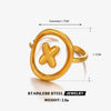 Stainless Steel Letter Ring For Ladies With Electroplating Hip Hop Style