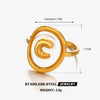 Stainless Steel Letter Ring For Ladies With Electroplating Hip Hop Style