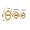 Stainless Steel Letter Theta Pendant Hip Hop Jewelry Accessories With 18K Gold Color Electroplating