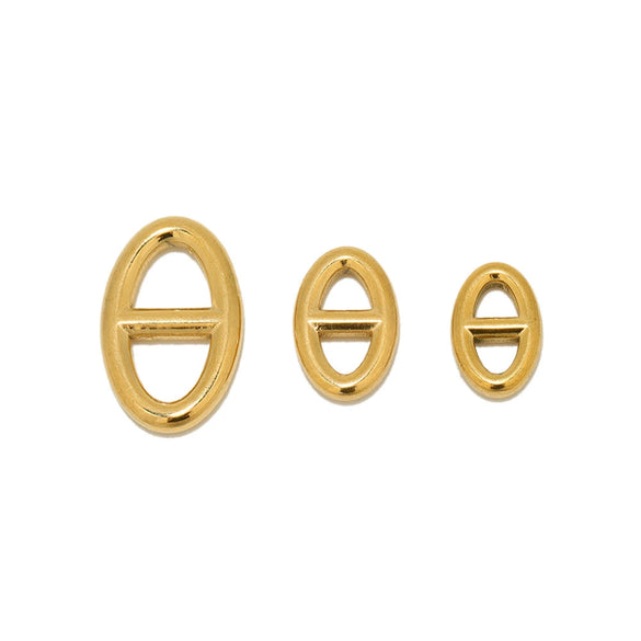 Stainless Steel Letter Theta Pendant Hip Hop Jewelry Accessories With 18K Gold Color Electroplating
