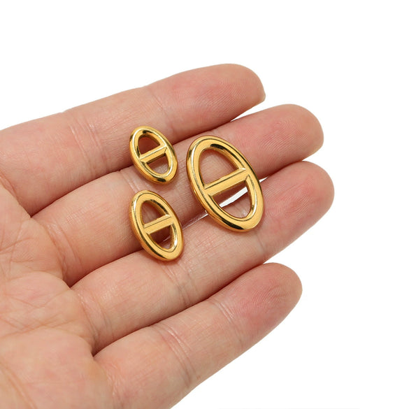 Stainless Steel Letter Theta Pendant Hip Hop Jewelry Accessories With 18K Gold Color Electroplating