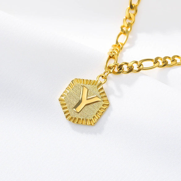 Stainless Steel Letters Anklet Necklace With Electroplating Design For Women
