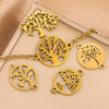 Stainless Steel Life Tree Pendant Jewelry Accessories For Diy Necklace And Bracelet Making With Electroplating