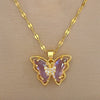 Stainless Steel Light Luxury Geometric Butterfly Unisex Necklace