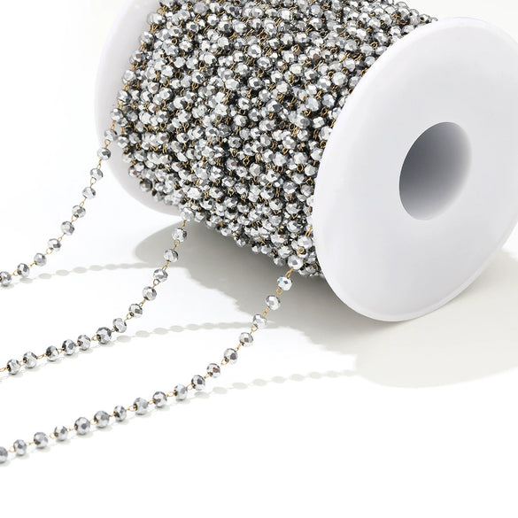 Stainless Steel Light Luxury Geometric Gold Bead Chain Jewelry Accessories For Diy Bracelet And Necklace With Electroplating Treatment