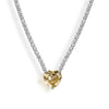 Stainless Steel Light Luxury Geometric Tennis Zircon Emerald Zircon Short Necklace With Diamond Design