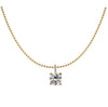 Stainless Steel Light Luxury Geometric Tennis Zircon Emerald Zircon Short Necklace With Diamond Design
