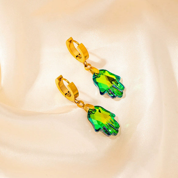 Stainless Steel Light Luxury Heart Shape Electroplating Women's Earrings