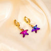 Stainless Steel Light Luxury Heart Shape Electroplating Women's Earrings