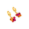 Stainless Steel Light Luxury Heart Shape Electroplating Women's Earrings