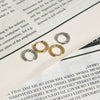 Stainless Steel Light Luxury High End Electroplated Geometric Design Sense Niche Earrings For Women