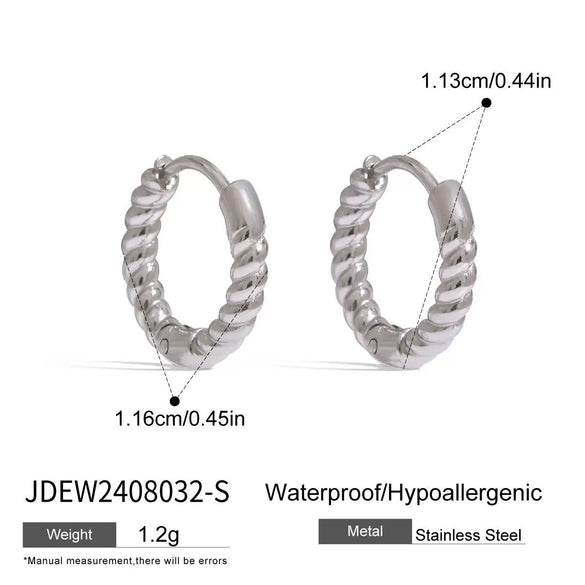 Stainless Steel Light Luxury High End Electroplated Geometric Design Sense Niche Earrings For Women