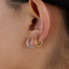Stainless Steel Light Luxury High End Electroplated Geometric Design Sense Niche Earrings For Women