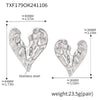 316L Stainless Steel Light Luxury Irregular Karst Peach Heart Necklace And Earrings Set Pvd Gold Plated