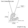 316L Stainless Steel Light Luxury Irregular Karst Peach Heart Necklace And Earrings Set Pvd Gold Plated