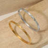 Stainless Steel Light Luxury Simple Fashion Ol Women's Bracelet With Electroplating And Geometric Design