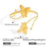 Stainless Steel Light Luxury Simple Winding Asymmetrical Open Arm Bracelet With Electroplating