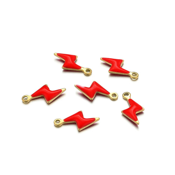 Stainless Steel Lightning Inlay Pendant Jewelry Accessories