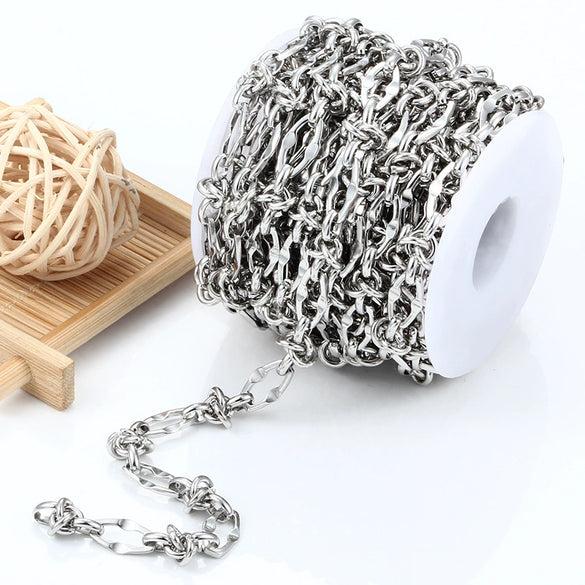 Stainless Steel Lip Knot Chain Electrolysis Hip Hop Style Bracelet Necklace Accessories