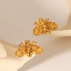 Stainless Steel Little Bee Earrings Ins Style Electroplated