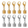 Stainless Steel Lobster Buckle Leather Rope Bracelet Buckle Round Electroplated Diy Jewelry Accessories