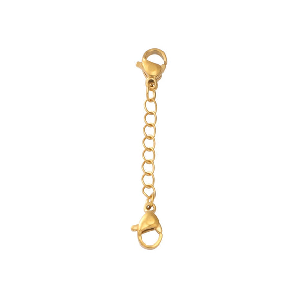 Stainless Steel Lobster Buckle Tail Chain Double Head Bracelet Necklace Extension Chain Electroplated Diy Jewelry Accessories