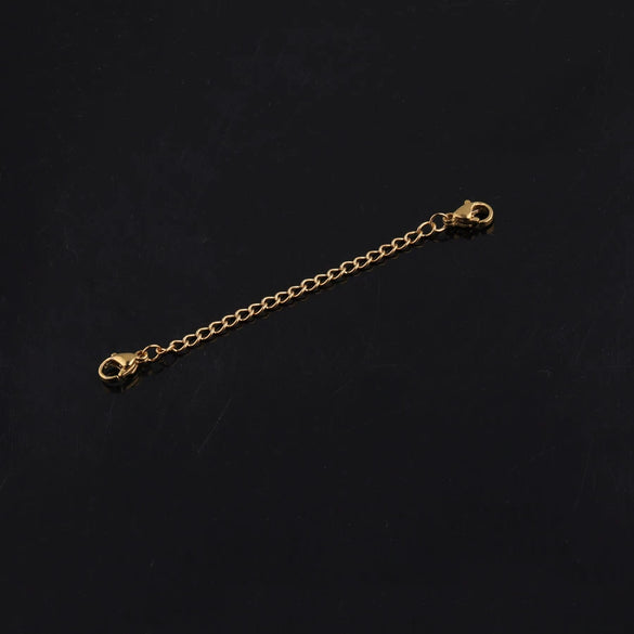Stainless Steel Lobster Buckle Tail Chain Double Head Bracelet Necklace Extension Chain Electroplated Diy Jewelry Accessories