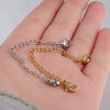 Stainless Steel Lobster Buckle Tail Chain Double Head Bracelet Necklace Extension Chain Electroplated Diy Jewelry Accessories