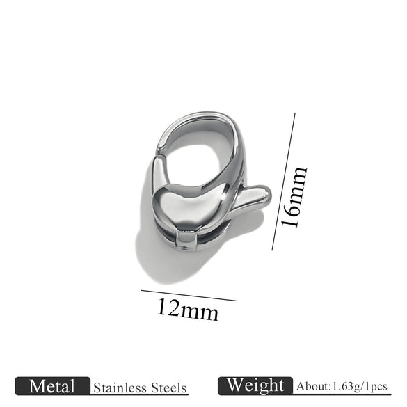 Stainless Steel Lobster Clasp Bracelet Necklace Buckle Diy Jewelry Accessories With Totem Pattern And Electroplating Finish
