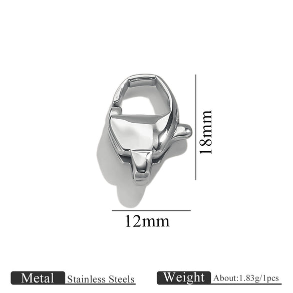 Stainless Steel Lobster Clasp Bracelet Necklace Buckle Diy Jewelry Accessories With Totem Pattern And Electroplating Finish