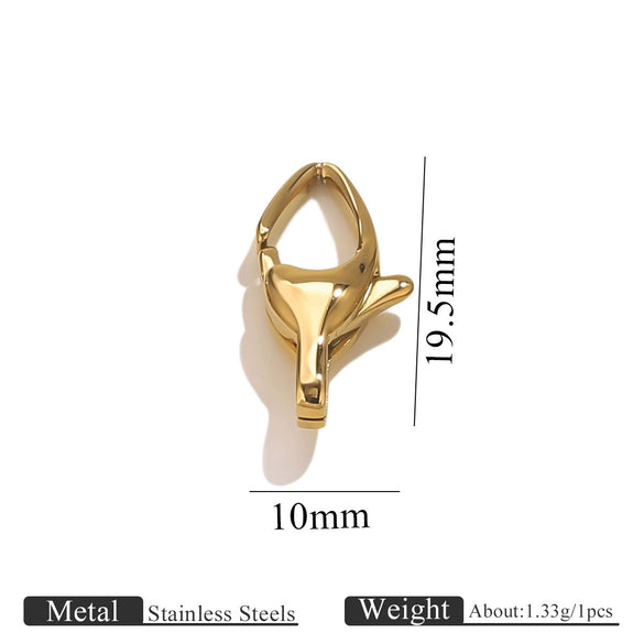 Stainless Steel Lobster Clasp Bracelet Necklace Buckle Diy Jewelry Accessories With Totem Pattern And Electroplating Finish