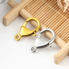 Stainless Steel Lobster Clasp Connecting Buckle For Diy Bracelet Necklace Jewelry Accessories Electroplated Round Shape