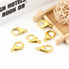 Stainless Steel Lobster Clasp Connecting Buckle For Diy Bracelet Necklace Jewelry Accessories Electroplated Round Shape