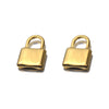 Stainless Steel Lock Pendant Hiphop Necklace With Totem Pattern And Electroplating Treatment