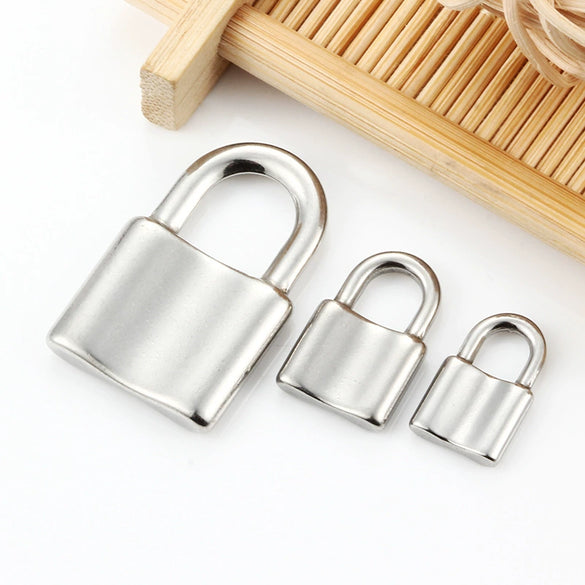 Stainless Steel Lock Pendant Jewelry Accessories Electroplated Polished Nonfading For Diy