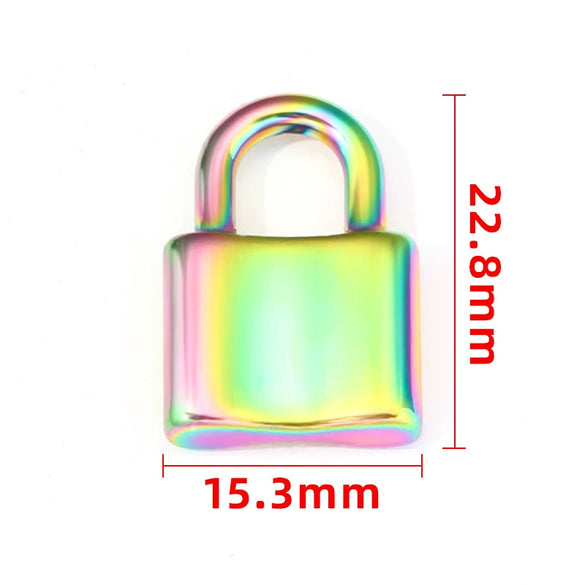 Stainless Steel Lock Pendant Jewelry Accessories Electroplated Polished Nonfading For Diy