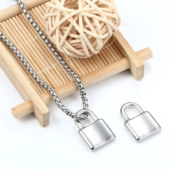 Stainless Steel Lock Pendant Jewelry Accessories Electroplated Polished Nonfading For Diy
