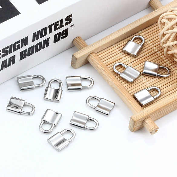 Stainless Steel Lock Pendant Jewelry Accessories Electroplated Polished Nonfading For Diy