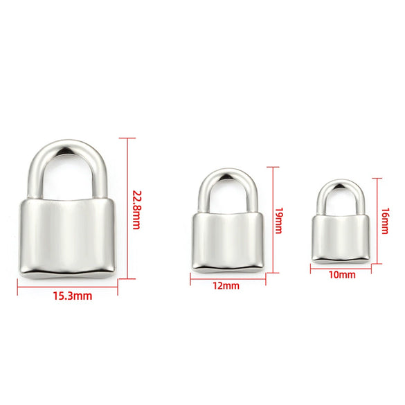 Stainless Steel Lock Pendant Jewelry Accessories Electroplated Polished Nonfading For Diy