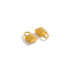 Stainless Steel Lock Pendant Three Dimensional Concave Convex Electroplated Punk Style For Diy Bracelet And Necklace