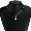 Stainless Steel Lock Pendant Three Dimensional Concave Convex Electroplated Punk Style For Diy Bracelet And Necklace