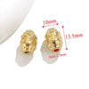 Stainless Steel Loose Beads Long Tube Shape Electroplated 18K Gold Vintage Necklace Diy Pendant Accessories