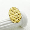 Stainless Steel Lotus Leaf Oval Retro Geometric Goldplated Electroplated Unisex Ring