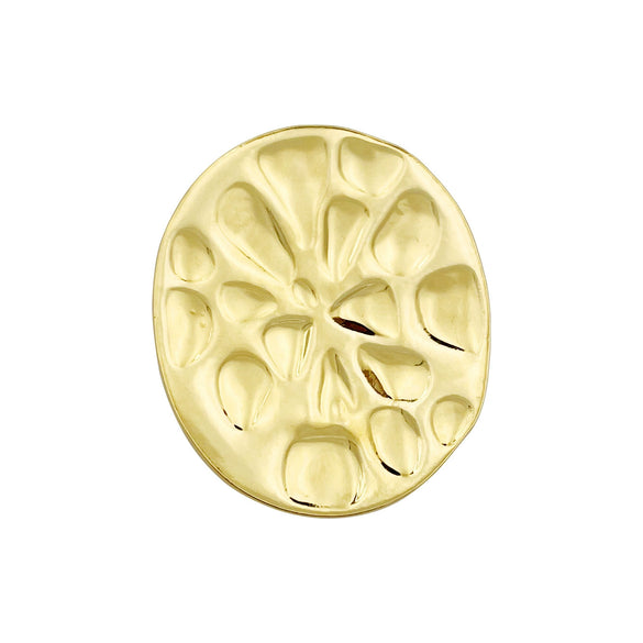 Stainless Steel Lotus Leaf Oval Retro Geometric Goldplated Electroplated Unisex Ring