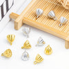 Stainless Steel Lotus Pendant Necklace Bracelet Diy Hand Rope Pendant Vacuum Color Retention Electroplated Gold
